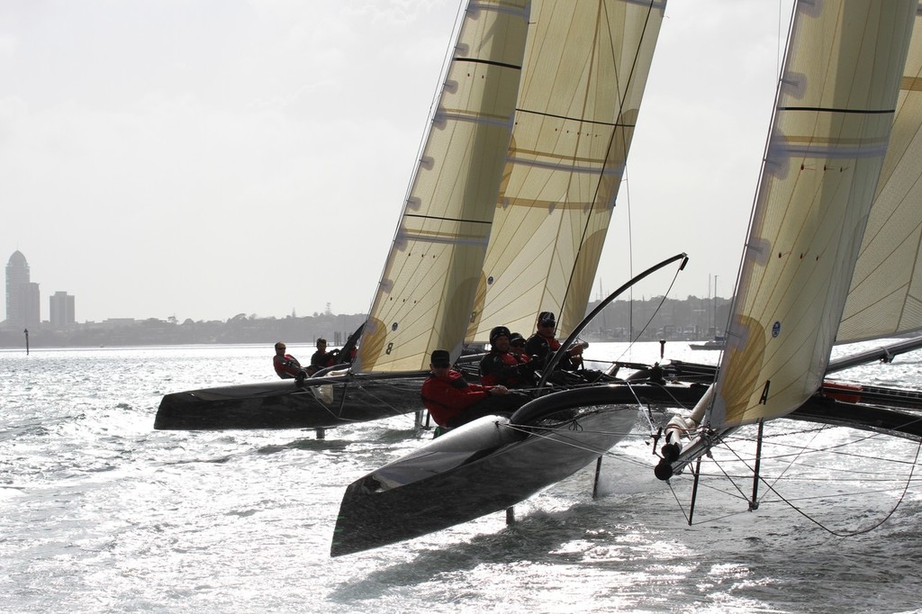 Luna Rossa and Emirates Team NZ are expected to also sail the SL33’s together in Auckland as part of the partnership agreement. © Richard Gladwell www.photosport.co.nz